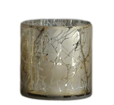 Glas-Teelicht "Twigs" gold